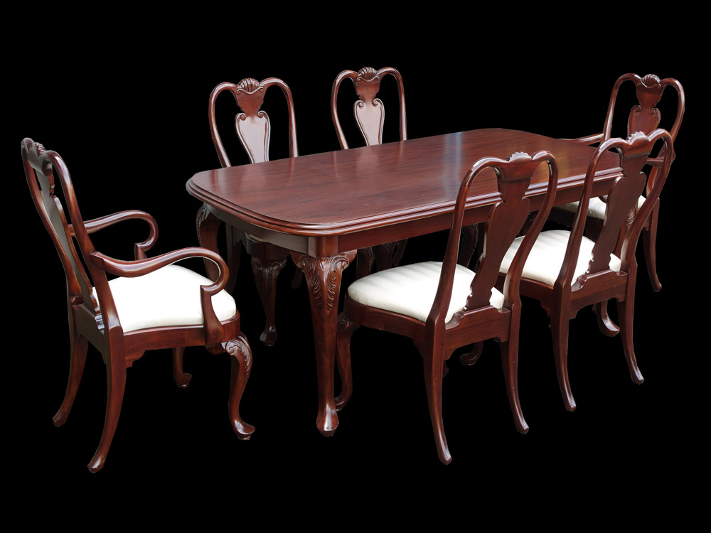 ヴィンテージ クイーンアン・ダイニング 7点セット マホガニー ヴィンテージ クイーンアン・ダイニング 7点セット マホガニー