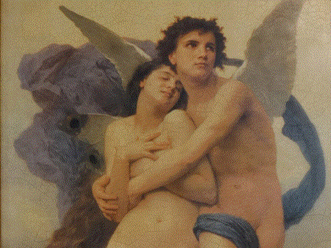 世界の名画 複製画 『クピトとプシュケ』 ウィリアム・ブーグロー