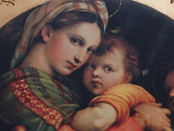 世界の名画 複製画 ラファエロ 『小椅子の聖母』