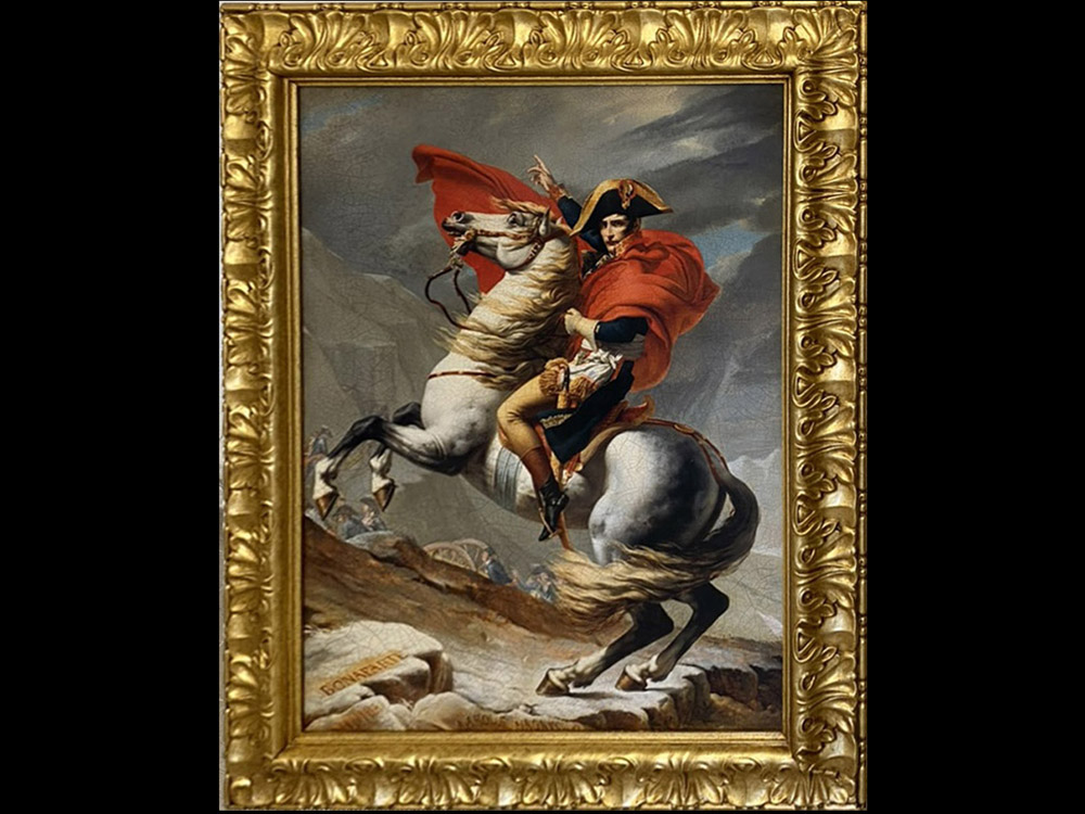 世界の名画 複製画 『サン＝ベルナール峠を越えるナポレオン』