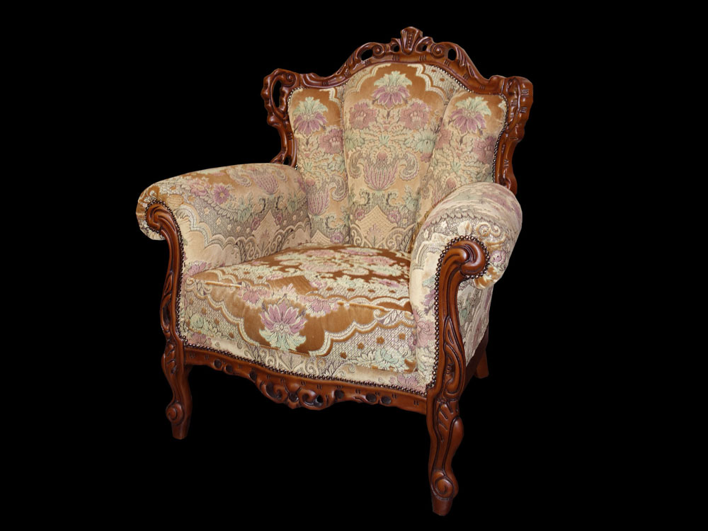 バロックアームチェア RAQUEL ベージュ バロックアームチェア RAQUEL ベージュ