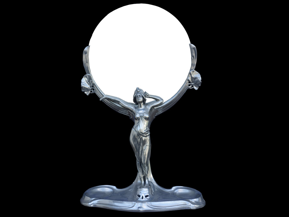 フランスアンティーク アールヌーボー テーブルミラー 1900年頃 フランスアンティーク アールヌーボー テーブルミラー 1900年頃