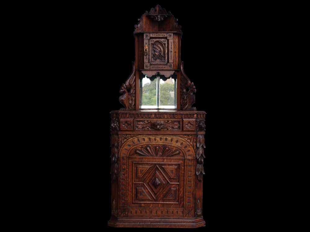 アンティーク コーナーキャビネット オーク 1880年頃 アンティーク コーナーキャビネット オーク 1880年頃