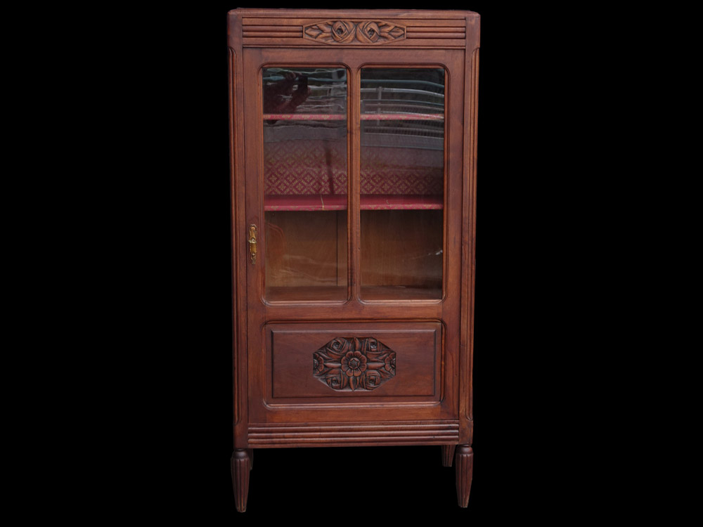 フランスアンティーク アールデコ プチ・キャビネット ウォールナット フランスアンティーク アールデコ プチ・キャビネット ウォールナット