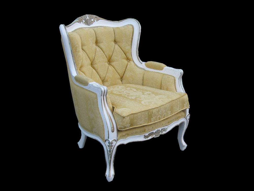 フレンチ・アームチェア ロアン アンティークホワイト フレンチ・アームチェア ロアン アンティークホワイト